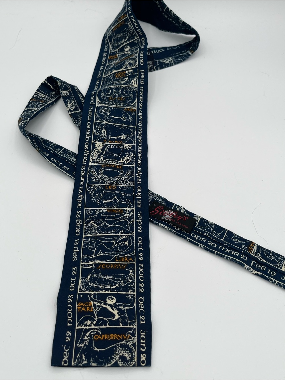 1950's Rooster (Sibley's) Horoscope Square-end Necktie